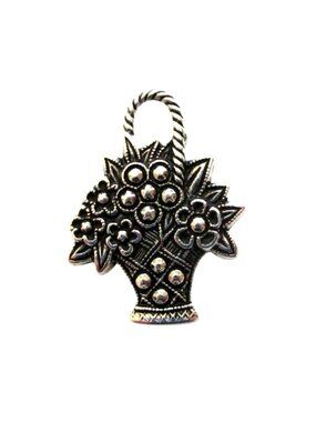 Vintage Avon Lapel Hat Pin Jewelry 1982 Flower Basket